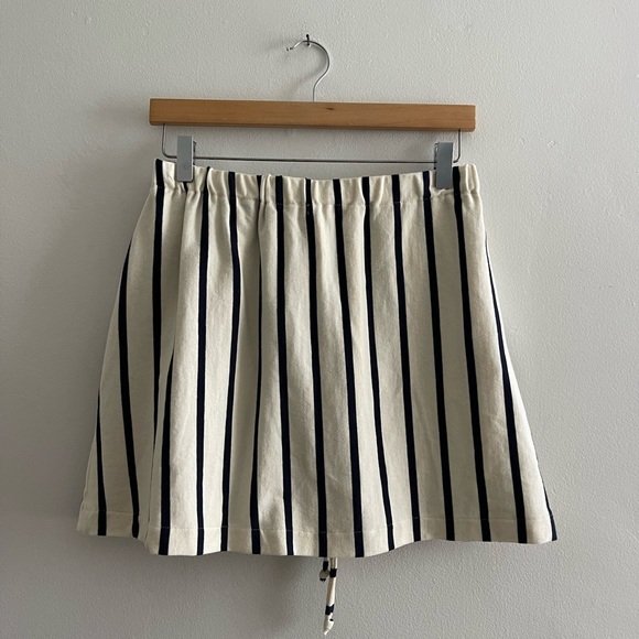 The Lady & The Sailor Striped Drawstring Mini Skirt - Picture 3 of 9